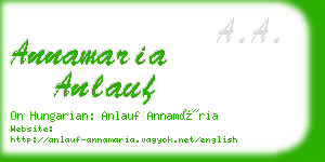 annamaria anlauf business card